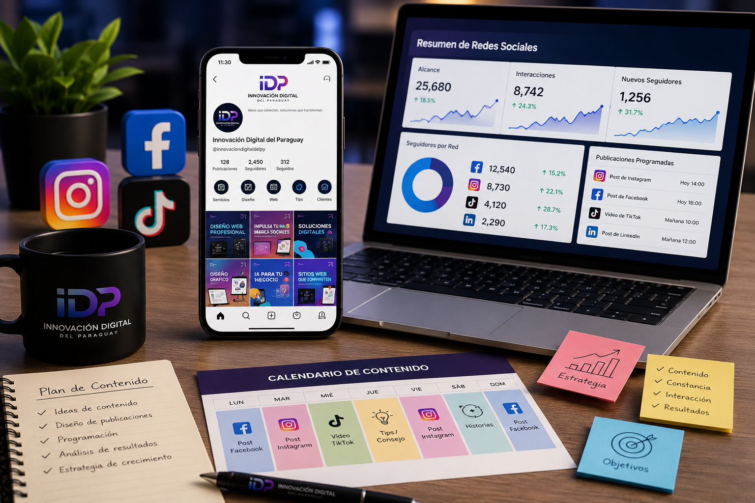 Gestión profesional de redes sociales para empresas y emprendedores.