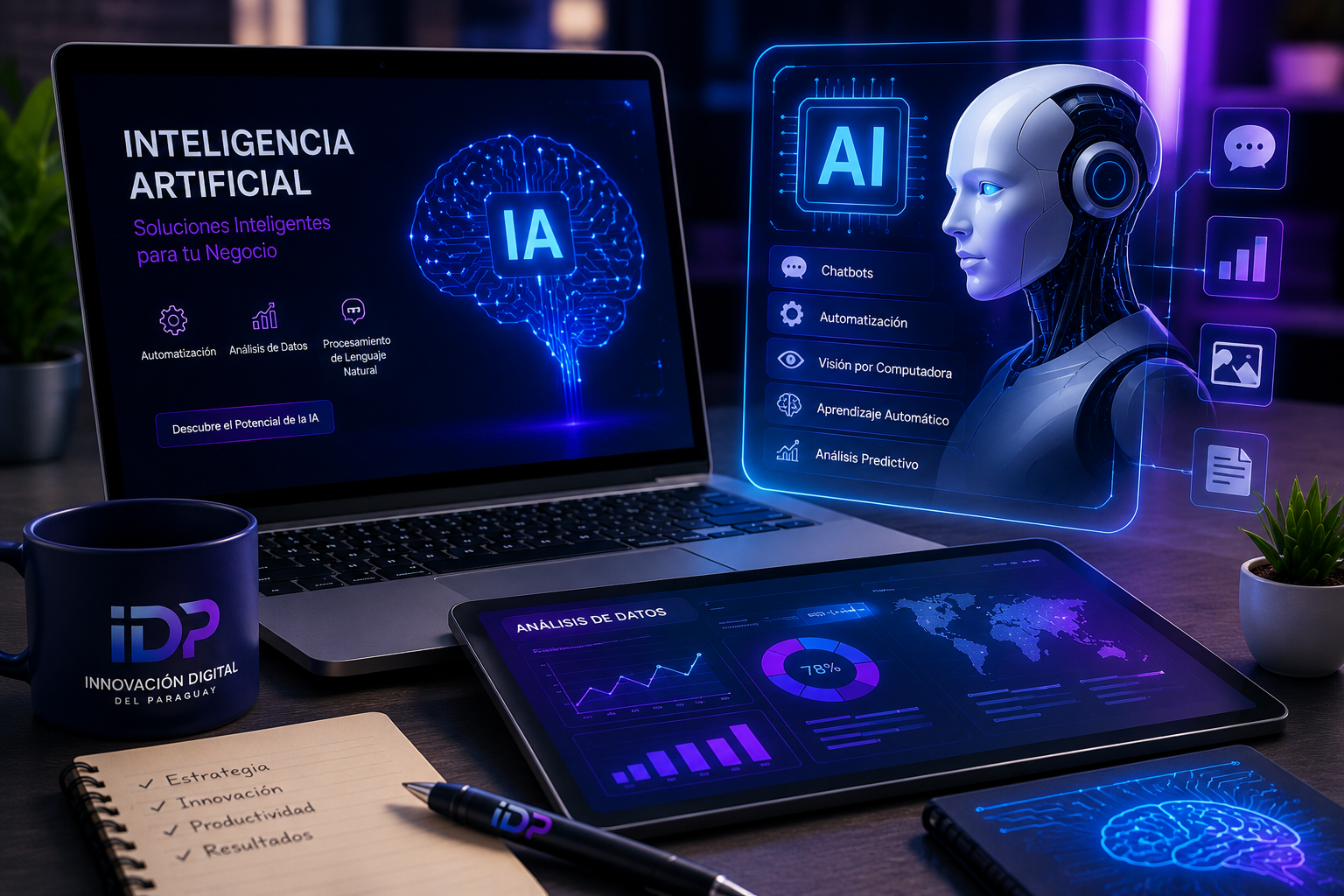 Soluciones de inteligencia artificial para empresas.