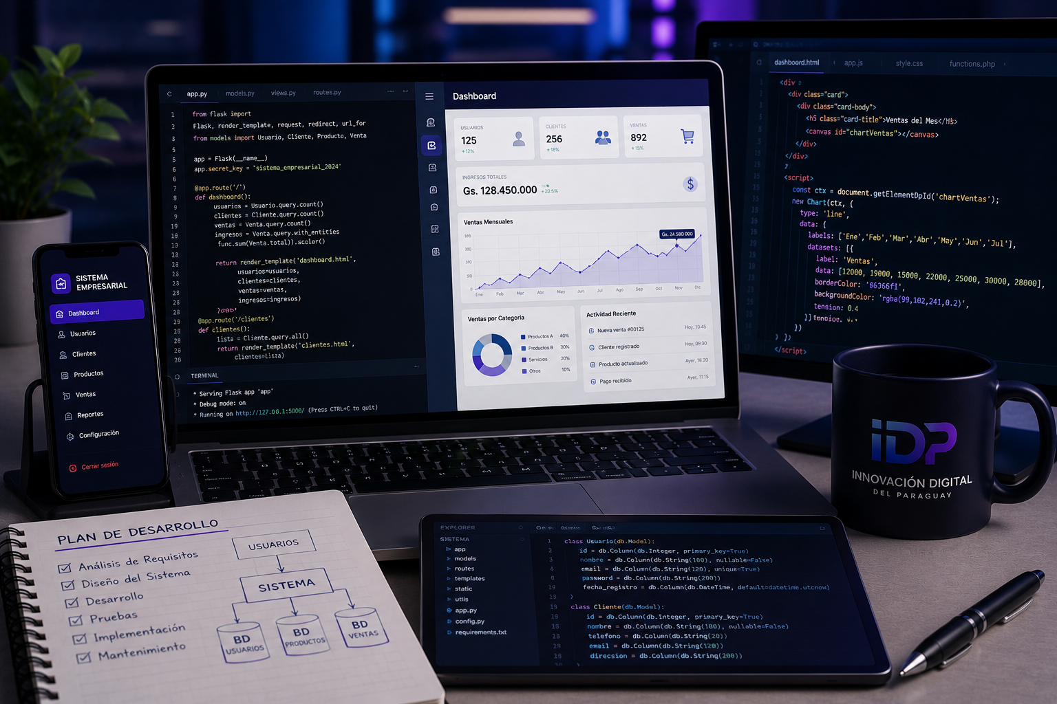 Desarrollo de sistemas personalizados para empresas.