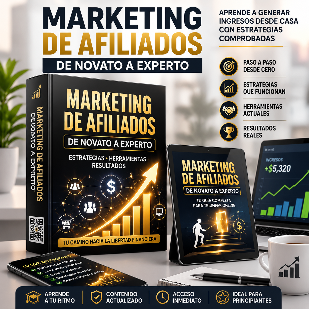 Curso online Marketing Digital de Novato a Experto con estrategias, herramientas y conocimientos para aprender marketing digital desde cero.